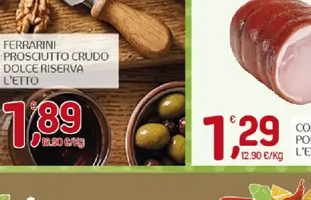 Prosciutto crudo dolce riserva
