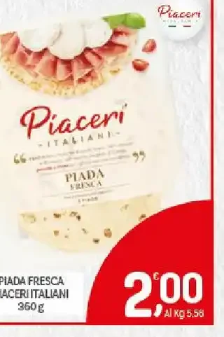 Piadina fresca Piaceri Italiani