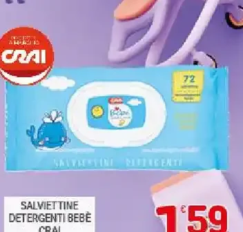 Salviettine detergenti bebè Crai