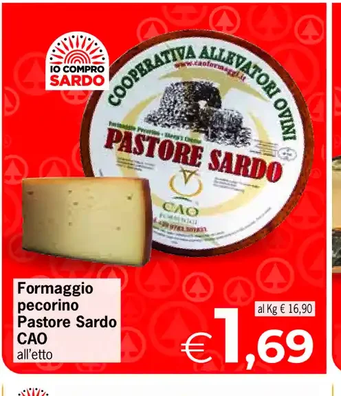 Formaggio pecorino Pastore Sardo CAO