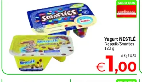 Yogurt Nestlé Nesquik/Smarties