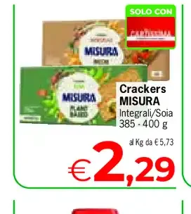 Crackers Misura integrali/soia