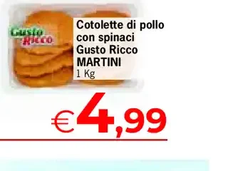 Costolette di pollo con spinaci