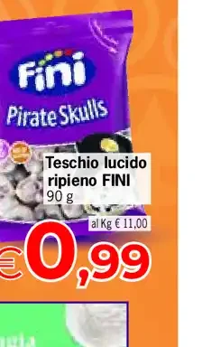 Teschio lucido ripieno Fini