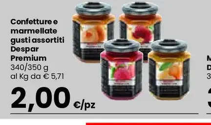 Confetture e marmellate gusti assortiti Despar Premium
