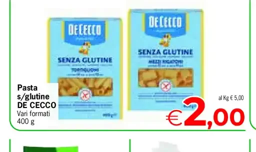 Pasta De Cecco senza glutine