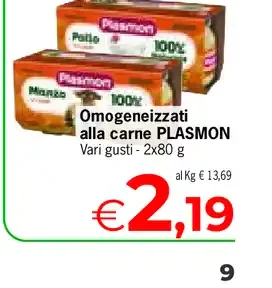 Omogeneizzati alla carne Plasmon