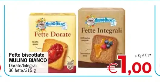 Fette biscottate Mulino Bianco