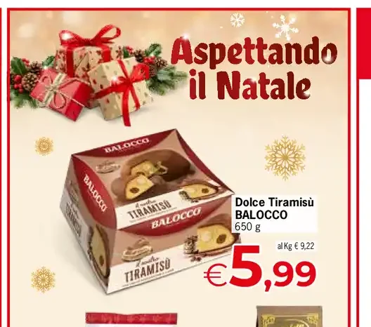 Dolce tiramisù Balocco
