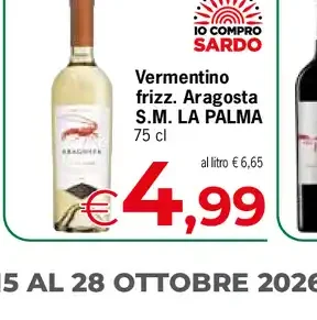 Vermentino frizzante S.M. La Palma
