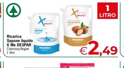 Ricarica sapone liquido X Me Despar