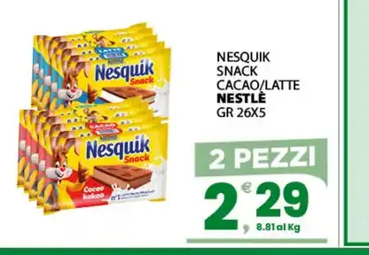 Nesquik snack cacao/latte Nestlé gr.26x5
