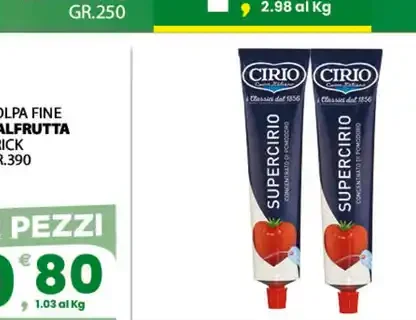 Concentrato superiore Cirio tubo gr.130