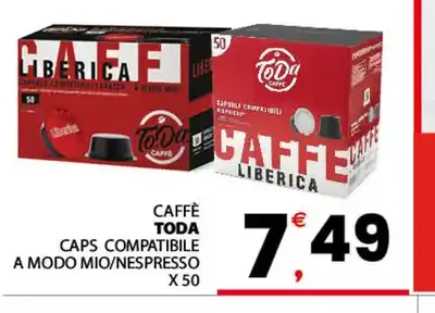 Caffè Toda compatibili a Modo Mio/Nespresso
