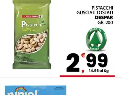 Pistacchi sgusciati tostati Despar