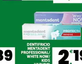 Dentifricio Mentadent Professional