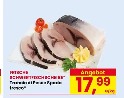 Trancio di pesce spada fresco