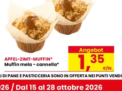 Muffin mela e cannella