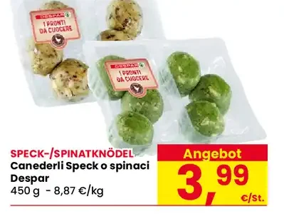 Canederli speck o spinaci