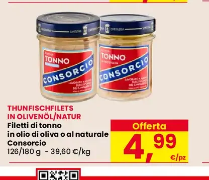 Filetti di tonno in olio di oliva o al naturale
