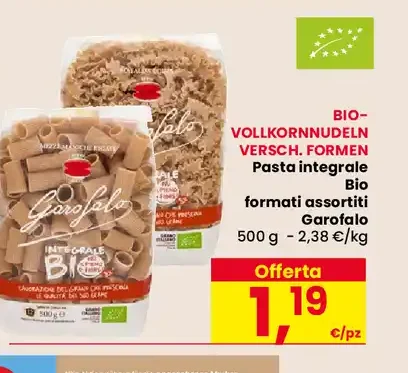 Pasta integrale formati assortiti