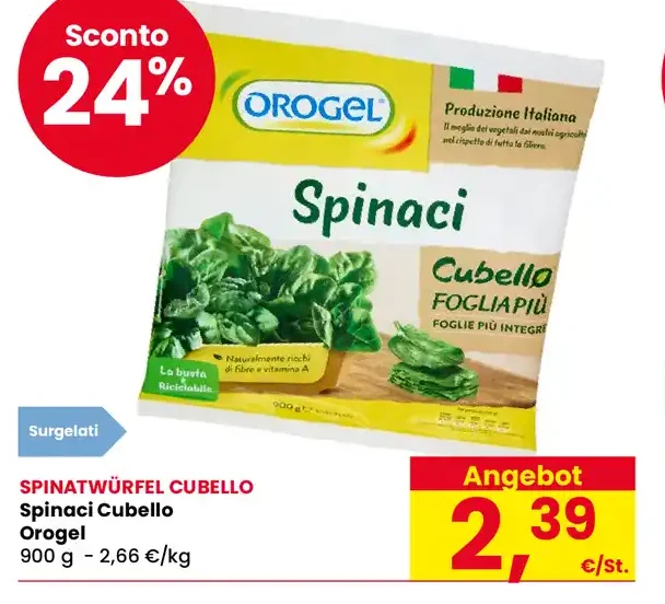 Spinaci Cubello Orogel