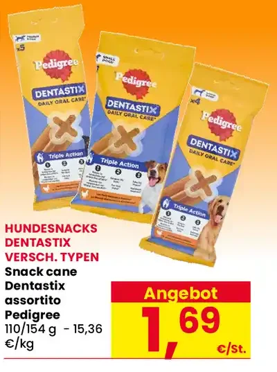 Snack cane Dentastix assortito Pedigree