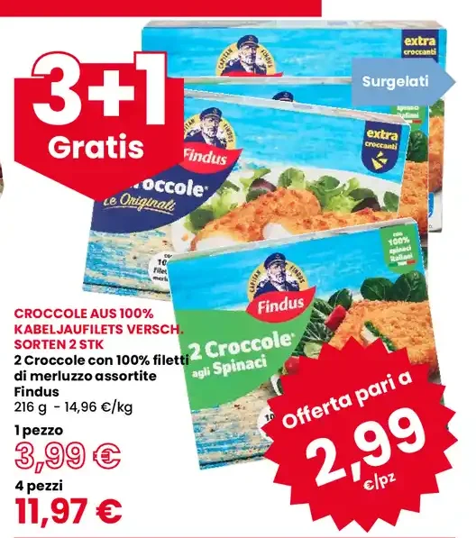 Filetti di merluzzo assortiti