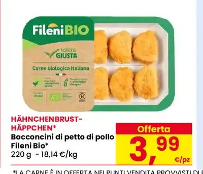 Bocconcini di petto di pollo Fileni Bio