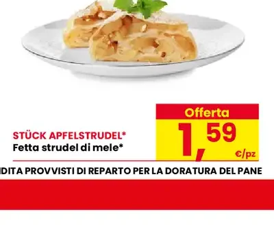 Fetta strudel di mele