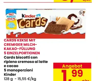 Cards biscotti con ripieno cremoso