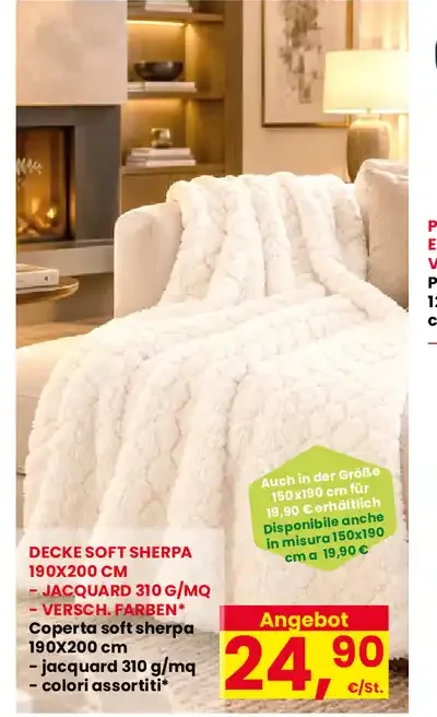 Coperta soft sherpa