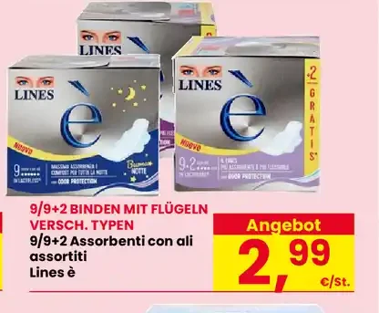 Assorbenti Lines è assortiti
