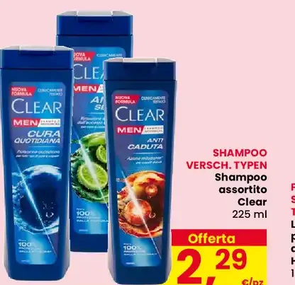 Shampoo assortito Clear