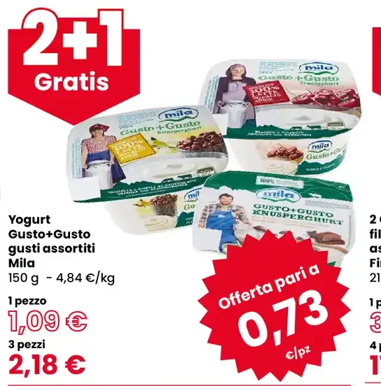 Yogurt Gusto+Gusto gusti assortiti Mila
