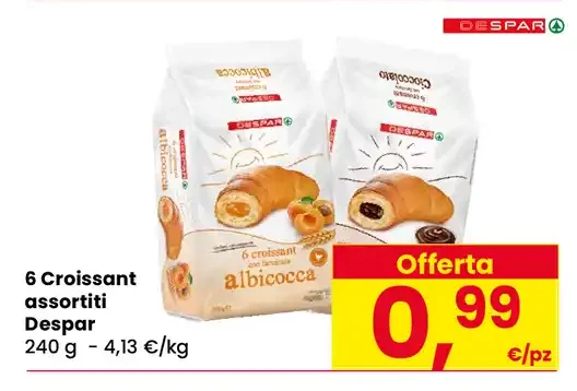 6 Croissant assortiti Despar