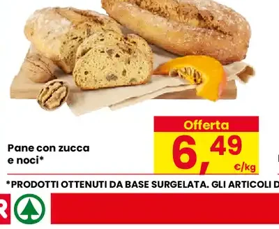 Pane con zucca e noci