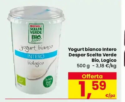 Yogurt bianco intero biologico