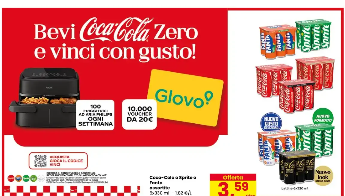Coca-Cola o Sprite o Fanta assortite
