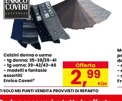 Calzini donna o uomo Enrico Coveri