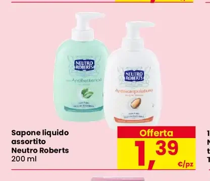 Sapone liquido Neutro Roberts assortito