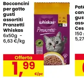 Bocconcini per gatto Pranzetti Whiskas