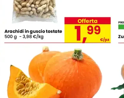 Arachidi in guscio tostate