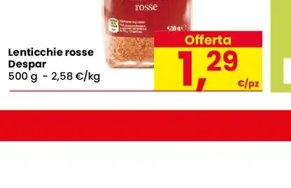 Lenticchie rosse Despar
