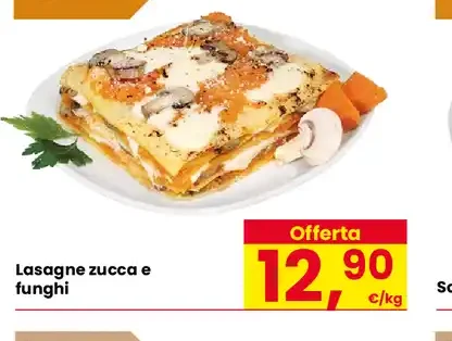 Lasagne zucca e funghi