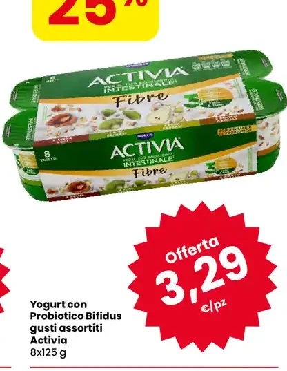 Yogurt con probiotico Bifidus Activia