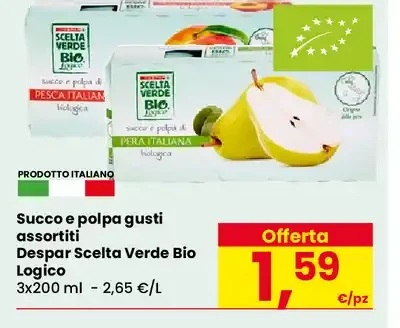 Succo e polpa gusti assortiti Despar Scelta Verde Bio Logico