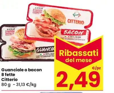 Guanciale o bacon 8 fette Citterio