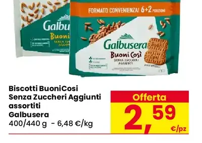 Biscotti BuoniCosi senza zuccheri aggiunti Galbusera