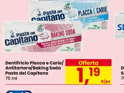 Dentifricio Placca e Carie Pasta del Capitano